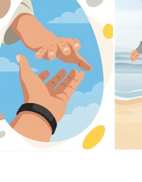 Illustrazione: due mani che si vengono incontro